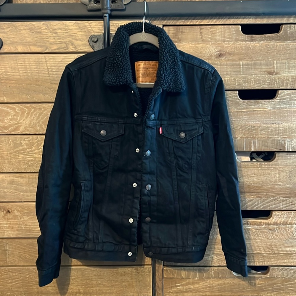 Mens Black Levis Jean jacket, S